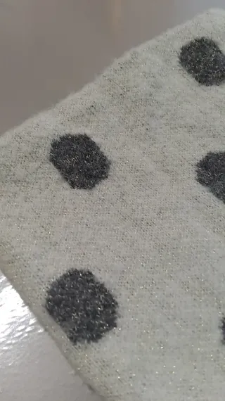 Scaldacollo donna pois grigio/bianco