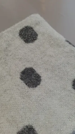 Scaldacollo donna pois grigio/bianco