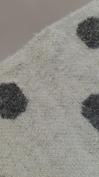 Scaldacollo donna pois grigio/bianco