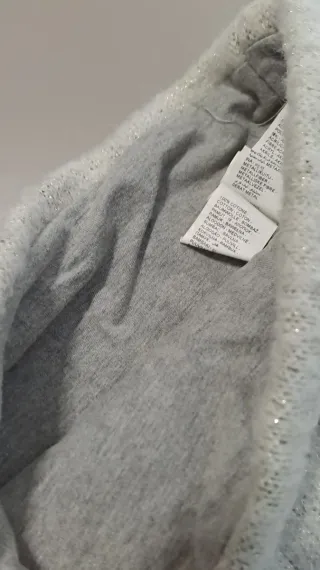 Scaldacollo donna pois grigio/bianco