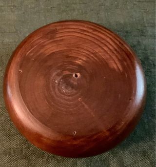 Portacenere rotondo in legno e vetro