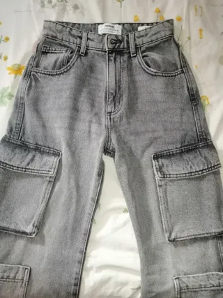 Jeans Cargo Gris Cotton On Talla XS