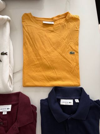 Lote Ropa Lacoste: 2 Polos, 2 Sudaderas, 1 Camiset