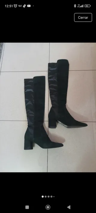 Botas altas Uterqüe piel vuelta talla 36