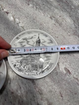 Pareja mini platos porcelana