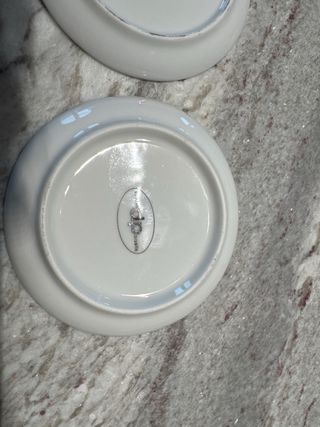 Pareja mini platos porcelana