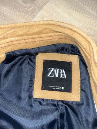 Abrigo paño Zara beige