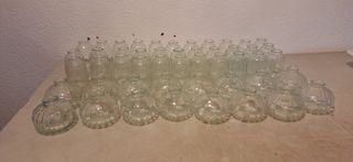 Jarrones de cristal transparentes (hay mas de 100)