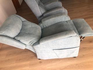 Conjunto 2 Sillones Relax Tela Azul turquesa