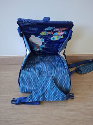 Trona portátil Tuc Tuc azul estampada