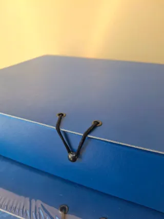 4 Carpetas Archivadoras Azul Grandes nuevas