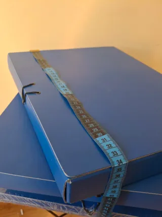 4 Carpetas Archivadoras Azul Grandes nuevas