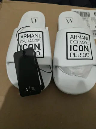 Ciabatte Armani Exchange bianche nuove