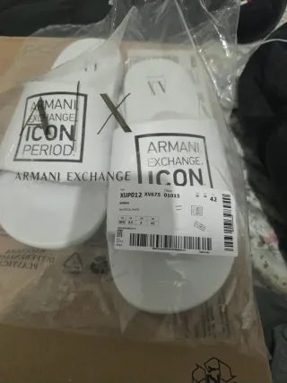 Ciabatte Armani Exchange bianche nuove