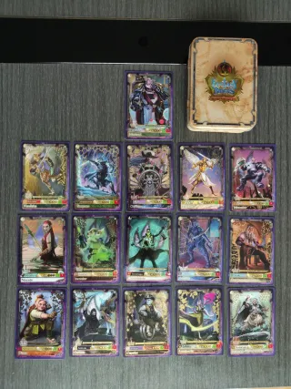 Fantasy Riders:Cartas,caja metálica,Álbum.ORIGINAL