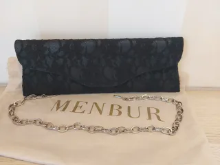 Bolso ceremonia negro encaje MENBUR