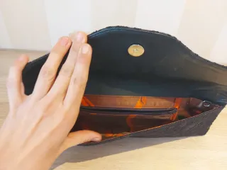 Bolso ceremonia negro encaje MENBUR