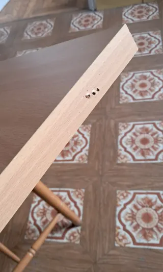 Estantería de madera larga