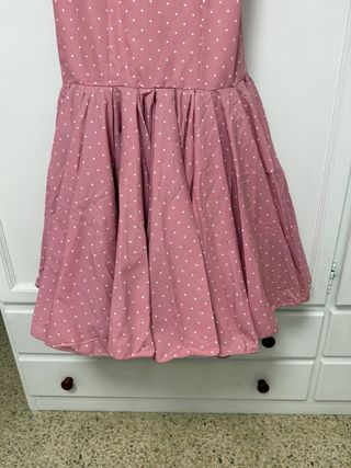 Traje de flamenca rosa lunares