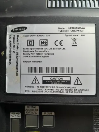 Interruptor de encendido televisor samsung