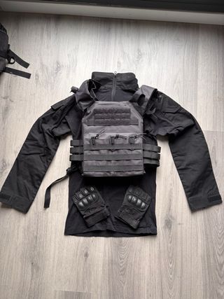 Uniforme Airsoft Negro Táctico