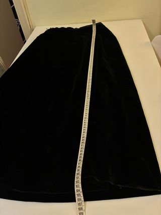 Gonna nera lunga vintage in velluto