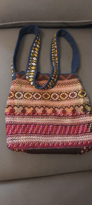 Bolso tejido multicolor