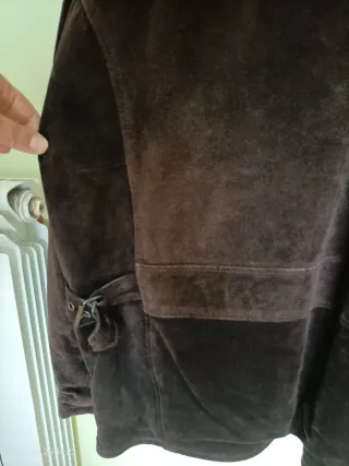 Giacca uomo in pelle scamosciata marrone