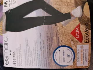 Jeggins Cuero Mujer Negro Talla M-L