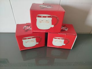 Set 3 Tazas Papa Noel Coca-Cola Cerámica