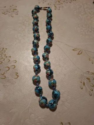 Collar antiguo porcelana flores