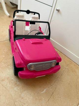 Coche Barbie Rosa Descapotable