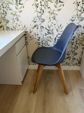 Cadira d’estudi gris estil nòrdic