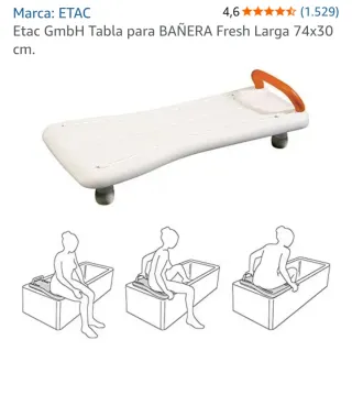 Tabla para Bañera Marca Etac