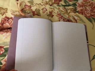 Diario de tela hecho a mano con tarjetas