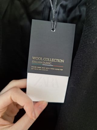 Abrigo lana manteco Zara