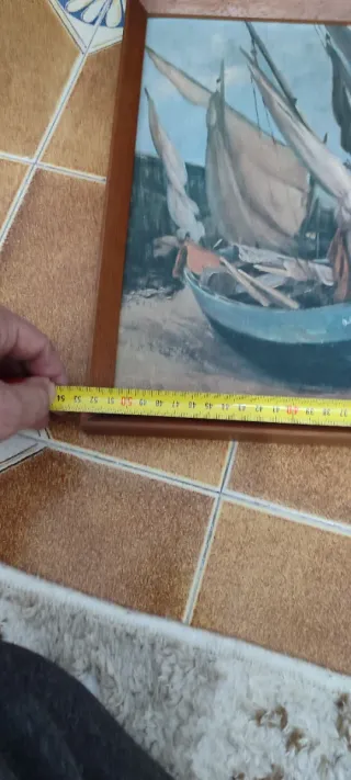 2Quadro antico paesaggio con figure