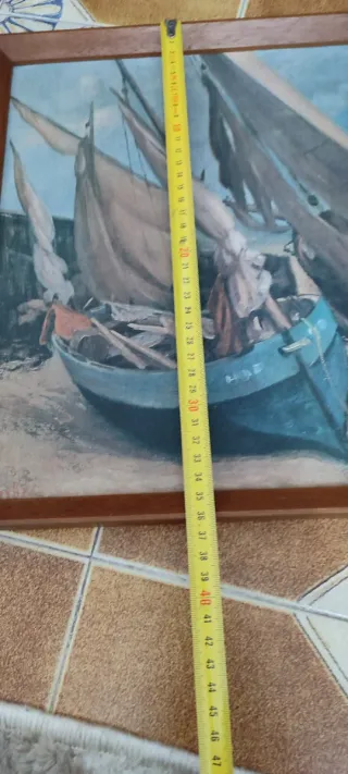 2Quadro antico paesaggio con figure