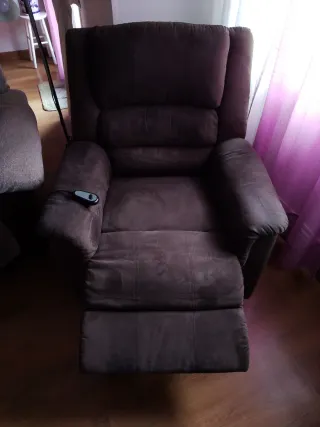 Sillón ergonómico de tela marrón