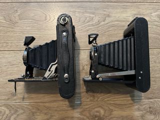 2 Vecchie Fotocamere Kodak a Soffietto