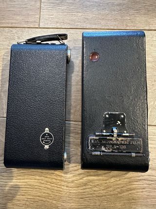 2 Vecchie Fotocamere Kodak a Soffietto