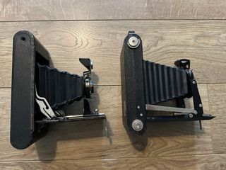 2 Vecchie Fotocamere Kodak a Soffietto