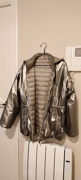 Anorak beis metalizado
