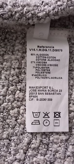 Chaqueta punto gris con brillos