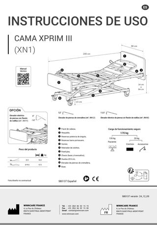 Cama articulada eléctrica XPRIM III