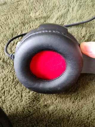 Cascos Gaming con Micrófono Rojo y Negro