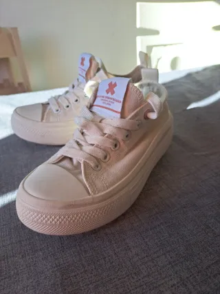 Zapatillas niña rosa y blanco