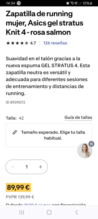 Zapatillas Asics rosas y azules