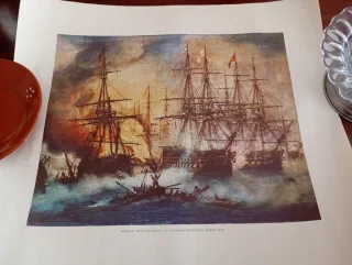 Láminas marinas antiguas imprenta inglesa