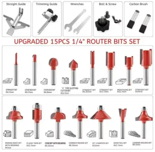 Fresadora con kit de fresas NUEVA